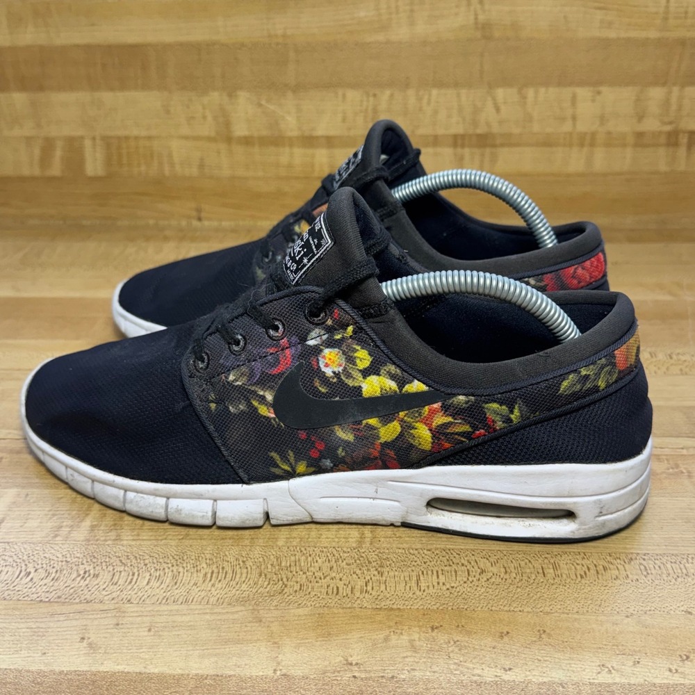 Nike SB Stefan Janoski Max Black Floral Skate Shoes 631303-029 Mens 9 - Picture 5 of 7